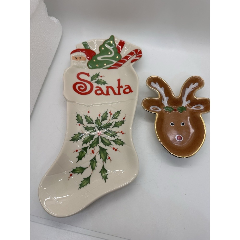 Lenox Hosting the Holidays Cookies for Santa 2 Piece Plate Set 879337